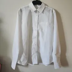 ポンポネット160ホワイト 長袖シャツ 胸ポケット付き