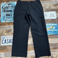 Dickies ディッキーズ ワークパンツ カーゴ W34ブラック ストリート