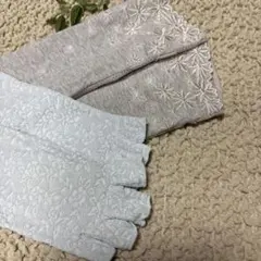 【日焼け防止】おしゃれアームカバー２点セット (ロングとショート) レース