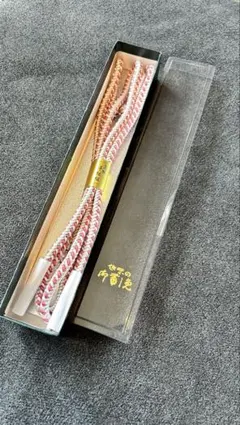 高級手組紐　丸　組紐　帯締め　浴衣　着物　ピンク　白