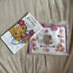 ハローキティ タオル クリアトートバッグ