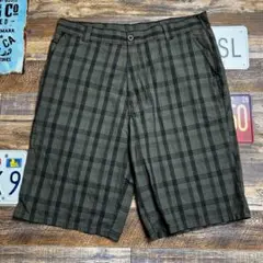 Dickies チェック柄 カーゴショーツ ハーフパンツ XL相当 カーキ 古着のサムネイル