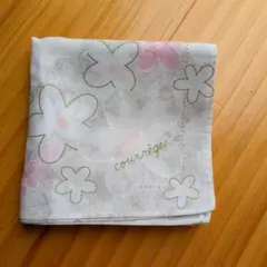 【美品】courrèges クレージュ 花柄 ハンカチのサムネイル