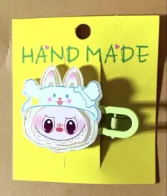 値下げしました!!ラブブ♡ヘアクリップ♡黄緑色