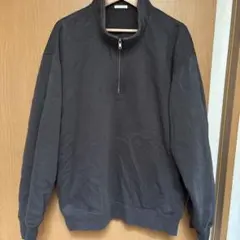 XXL ヘビーウエイトスウエット　ハーフジッププルオーバー　グレー