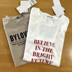 【新品未使用タグ付き】グローバルワーク　バイラビットTシャツ2枚セット140