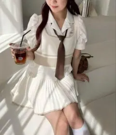 ナイスクラップ ニットベストセットアップ　オフ