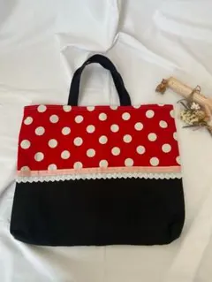 レッスンバック　水玉模様