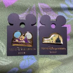ディズニー　ピンバッジ　2点セット