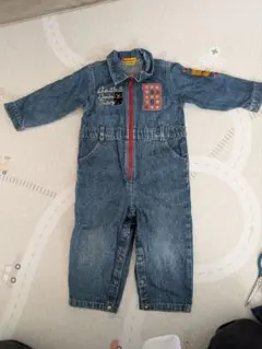 ミキハウス DOUBLE.B デニムカバーオール 90サイズ