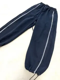 【美品】サイドレースライン イージーパンツ ブラックのサムネイル