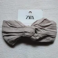 ZARA ベージュ ナチュラルヘアバンドのサムネイル