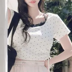 新品　OLIVE des OLIVE　レイヤード風ドロストTシャツのサムネイル