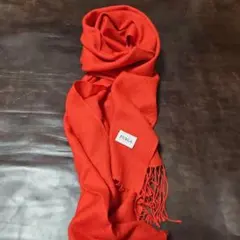 未使用 FURLA フルラ ストール マフラー 大判 カシミヤ100% レッド
