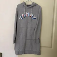 TOMMY HILFIGER フード付きワンピース M グレー
