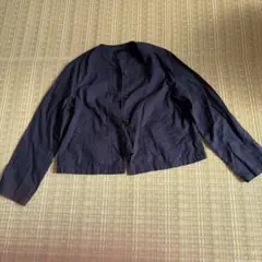 ネイビー ボタン付き 長袖シャツ Lサイズ