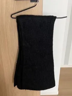ブラック ニットマフラー
