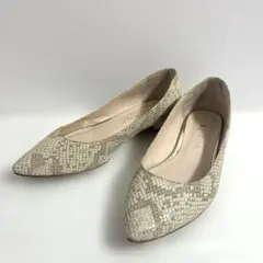 DIANA ダイアナ ポインテッドトゥパンプス フラットシューズ パイソン