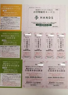 三重交通　2名様分　御在所ロープウェイ往復券　片道リフト券　ハンズ優待カードのサムネイル