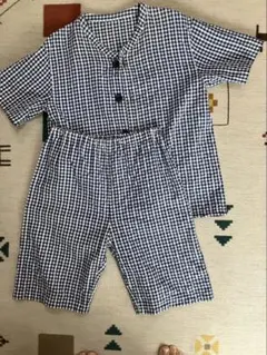 無印良品 脇に縫い目のない サッカー織 パジャマ　半袖 125-140cmのサムネイル