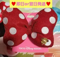 ディズニー　ヘアゴム　ヘアポニー　ミニー　赤 大きいサイズ　スクバ　新品