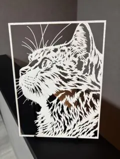猫 3Dプリント アートパネル 壁飾り インテリア スタンド付き