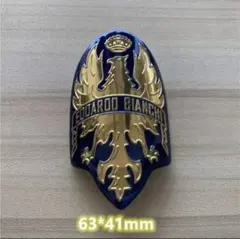 新品未使用　ビアンキ　BIANCHI　アルミ　ステッカー（下地ブルーのゴールド）のサムネイル