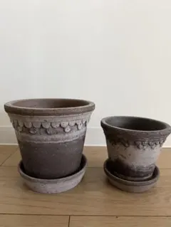 新品未使用】バーグスポッター コペンハーゲン 16cm グレー 植木鉢