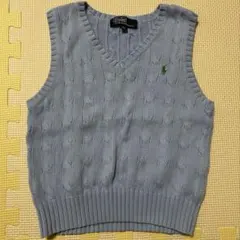 Polo by Ralph Lauren ケーブルニット　ベスト ライトブルー