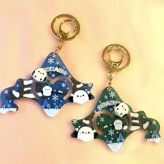 北海道 シマエナガ アクリルキーホルダー 2種セット