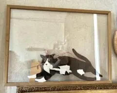 ハラミチヨさん　黒猫ちゃんの原画 ハラミチヨさん 黒猫ちゃんの原画 - メルカリ