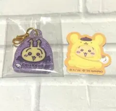ちいかわ　てんし♡あくま　ミニラメアクリルチャーム　うさぎ　おまけサンリオシール
