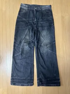 ワイドデニム　ブラック　y2k グランジ