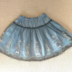 メゾピアノ チュールレーススカート 140