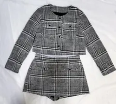 SHEIN Elamini ジャケット＆ショートパンツセットアップ
