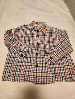 ミキハウス チェック柄 長袖シャツ 90