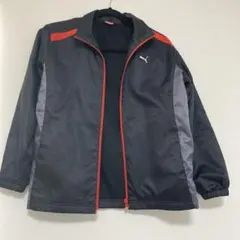 PUMA プーマ ウインドブレーカー 150 ナイロンジャケット 黒赤