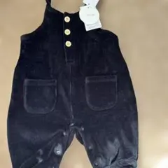 tete a tete 黒 コーデュロイロンパース 70cm