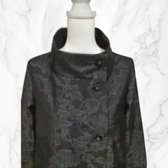 ご予約品限定セール中☆　大柄の花が素敵な大島紬のコート　着物リメイク