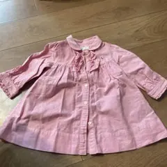 【美品】ラルフローレン　シャツワンピ　80 ピンク