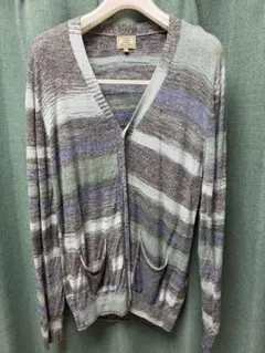 GREEN LABEL RELAXING ストライプカーディガン Lサイズのサムネイル