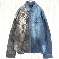 【希少・美品】45r おこめ平ダンガリーシャツ インディゴ 長袖シャツ 希少・美品】45r おこめ平ダンガリーシャツ インディゴ 長袖シャツ