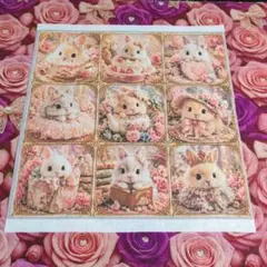 ふわふわガーゼハンカチ⭐️ユキエモン☆キャビネット ホワイト
