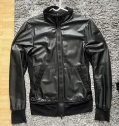 美品◇エンメティ×ジャブスアルキヴィオ 異素材ラムレザーライダース
