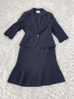 Emma James ネイビー ドット5部袖　7部袖　スーツ 13