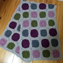 新品未使用モチーフ編みマルチカラーストール