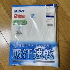 GUNZE 半袖V首シャツ 2枚組 LL ホワイト