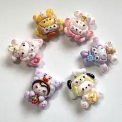 サンリオデコレーションパーツ6個セット