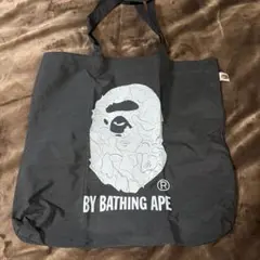 A BATHING APE ロゴプリント トートバッグ ブラック