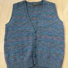 幾何学模様 ニットベスト